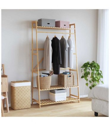 vidaXL Clothes Rack with Shelves 110x40x180 cm Bamboo