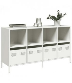 vidaXL Sideboard White 135x39x73.5 cm Cold-rolled Steel