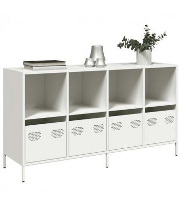 vidaXL Sideboard White 135x39x73.5 cm Cold-rolled Steel