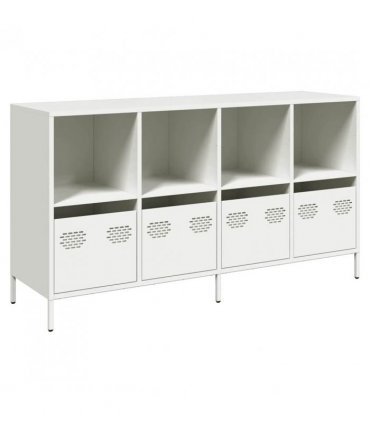 vidaXL Sideboard White 135x39x73.5 cm Cold-rolled Steel