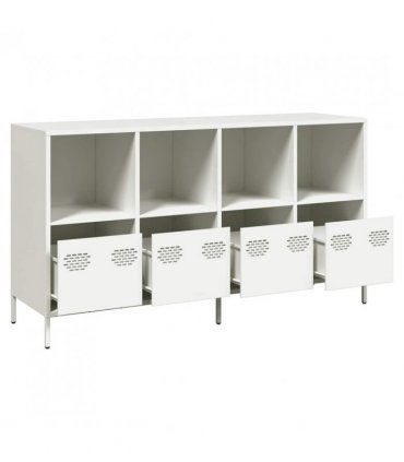 vidaXL Sideboard White 135x39x73.5 cm Cold-rolled Steel