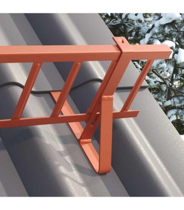 vidaXL Snow Guard Support Red 29.5 x 3 x 34.5 cm Steel