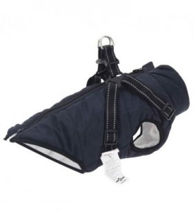 vidaXL Dog Coat Navy Blue L40