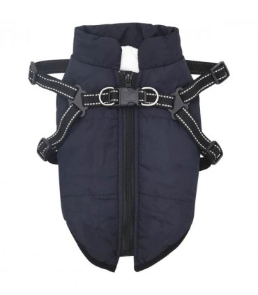 vidaXL Dog Coat Navy Blue L40