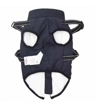 vidaXL Dog Coat Navy Blue L40