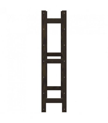vidaXL Wine Rack for 42 Bottles Black Solid Wood Pine