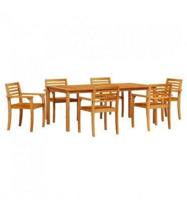 vidaXL Garden Dining Set 9 pcs Brown Solid Acacia Wood