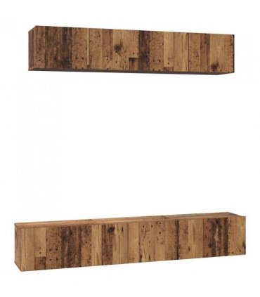 vidaXL TV Cabinet Set Wall-mounted 5 pcs Old Wood Engineered Wood