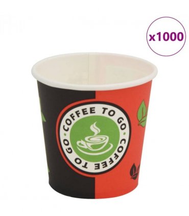 vidaXL 1000 pcs Disposable Coffee Cups Paper 120 ml (4 oz)