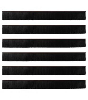 vidaXL Screw-on Door Brush Seals 6 pcs Brown 100 cm Aluminium Alloy