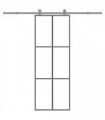 vidaXL Sliding Door with Hardware Set 76x205 cm ESG Glass&Aluminium