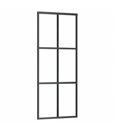 vidaXL Sliding Door with Hardware Set 76x205 cm ESG Glass&Aluminium