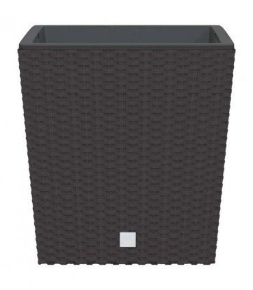 vidaXL Planter with Removable Inner Brown 21 / 32 L PP Rattan