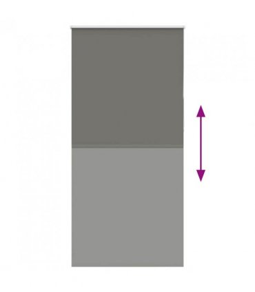 vidaXL Roller Blind Blackout Grey 110x210 cm Fabric Width 105.7 cm Polyester