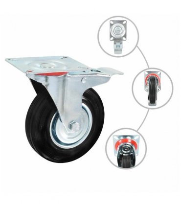 vidaXL Swivel Casters 4 pcs 125 mm