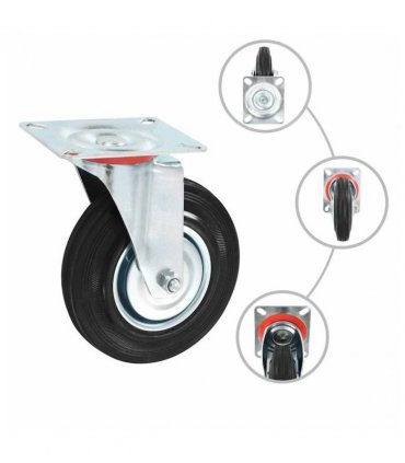 vidaXL Swivel Casters 4 pcs 125 mm