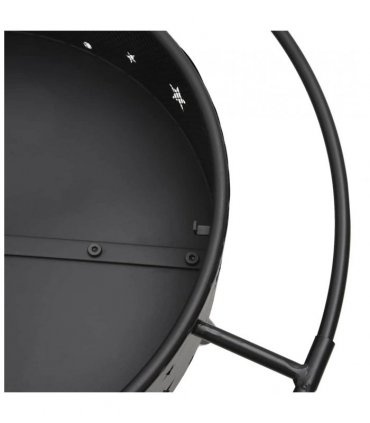 vidaXL Fire Pit with Poker 70 cm XXL Steel