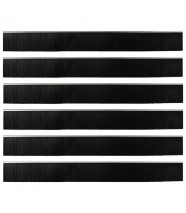 vidaXL Self-adhesive Door Brush Seals 6 pcs Silver 100 cm