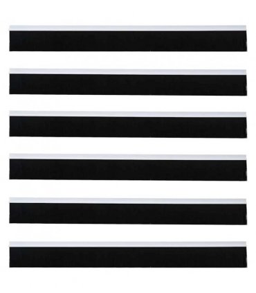 vidaXL Self-adhesive Door Brush Seals 6 pcs White 100 cm