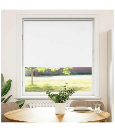 vidaXL Roller Blind Blackout White 90x150 cm Fabric Width 85.7 cm Polyester