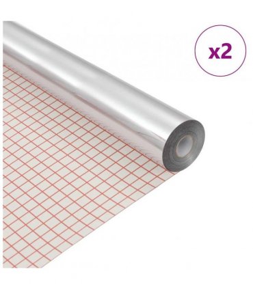 vidaXL Self-adhesive Mirror Film 60 x 200 cm 2 pcs Silver PET