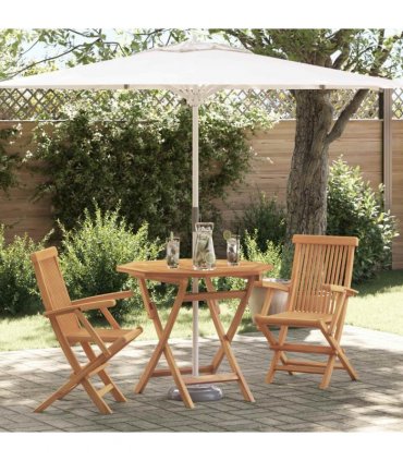 vidaXL Garden Dining Set 3 pcs Brown Solid Acacia Wood