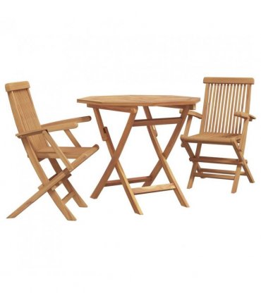 vidaXL Garden Dining Set 3 pcs Brown Solid Acacia Wood