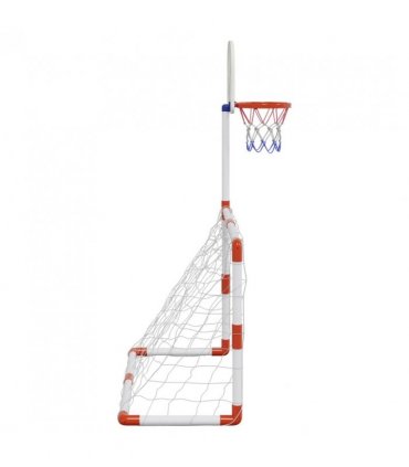 vidaXL Children's Football and Basketball Set with Balls 98x50x70 cm