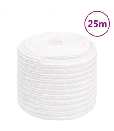 vidaXL Boat Rope Full White 18 mm 25 m Polypropylene