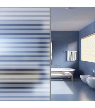 vidaXL Window Film Frosted Stripes Design 0.9x5 m PVC