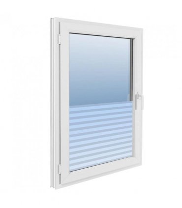 vidaXL Window Film Frosted Stripes Design 0.9x5 m PVC