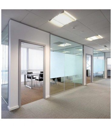 vidaXL Window Film Frosted Stripes Design 0.9x5 m PVC