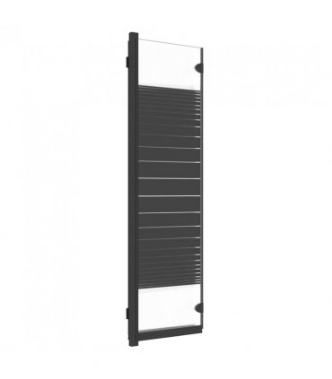 vidaXL Foldable Shower Enclosure 3 Panels 130x130 cm ESG Black