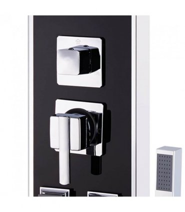 vidaXL Shower Panel Unit Glass 18x42.1x120 cm Black