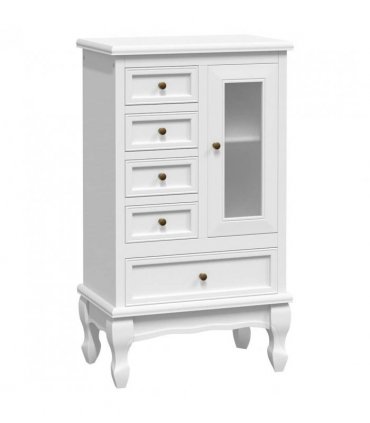 vidaXL Cabinet | White | MDF and Pinewood | Medium | Storage Cabinet