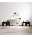 vidaXL TV Cabinet Set Wall-mounted 2 pcs Black Oak 72 x 35 x 36.5 cm