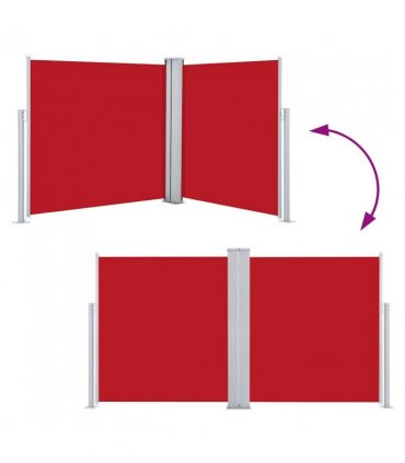 vidaXL Side Awning | Red | Polyester with PU coating | 100 x 600 cm
