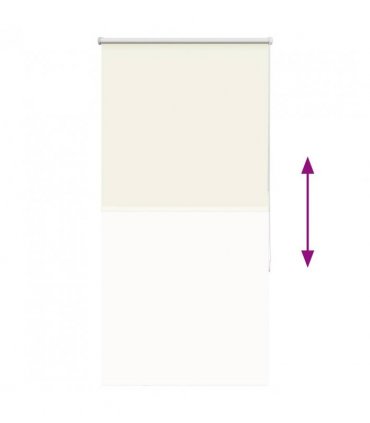 vidaXL Roller Blind Blackout Off White 65x130 cm Fabric Width 60.7 cm Polyester