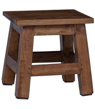 vidaXL Stool Natural 26 x 26 x 26 cm Mahogany Wood