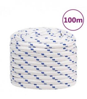 vidaXL Boat Rope White 20 mm 100 m Polypropylene
