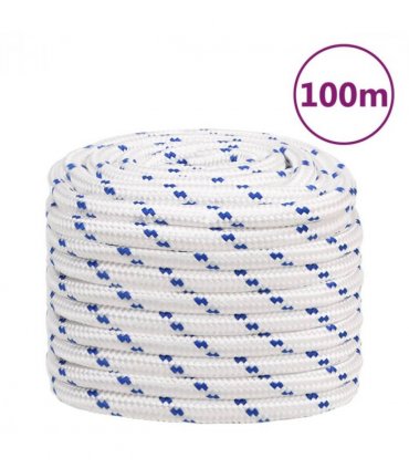 vidaXL Boat Rope White 20 mm 100 m Polypropylene