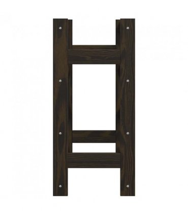 vidaXL Wine Rack for 16 Bottles Black Solid Wood Pine