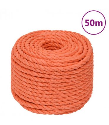 vidaXL Work Rope Orange 20 mm 50 m Polypropylene
