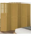 vidaXL Room Divider 6 Panels Brown Solid Wood Paulownia