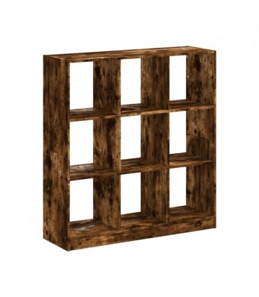 vidaXL Bookcase Smoked Oak 102x32x108 cm Engineered Wood