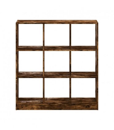 vidaXL Bookcase Smoked Oak 102x32x108 cm Engineered Wood