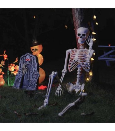 vidaXL Halloween Skeleton 2 pcs White 85 cm Polypropylene