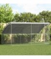 vidaXL Chicken Cage 2 pcs Silver 400 x 200 x 200 cm Galvanised Steel