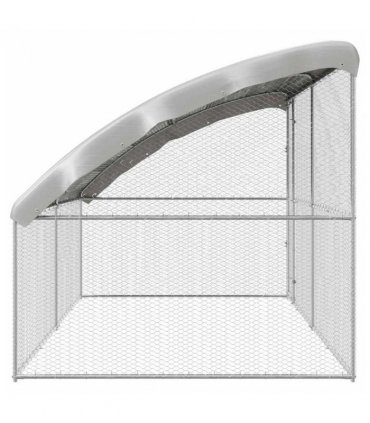 vidaXL Chicken Cage 2 pcs Silver 400 x 200 x 200 cm Galvanised Steel