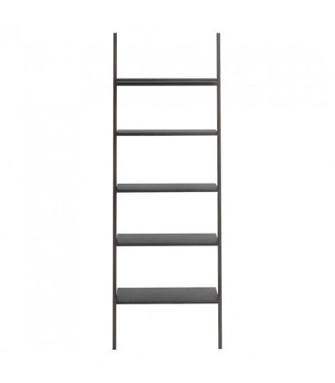 vidaXL 5-Tier Leaning Shelf Black 64x34x185.5 cm